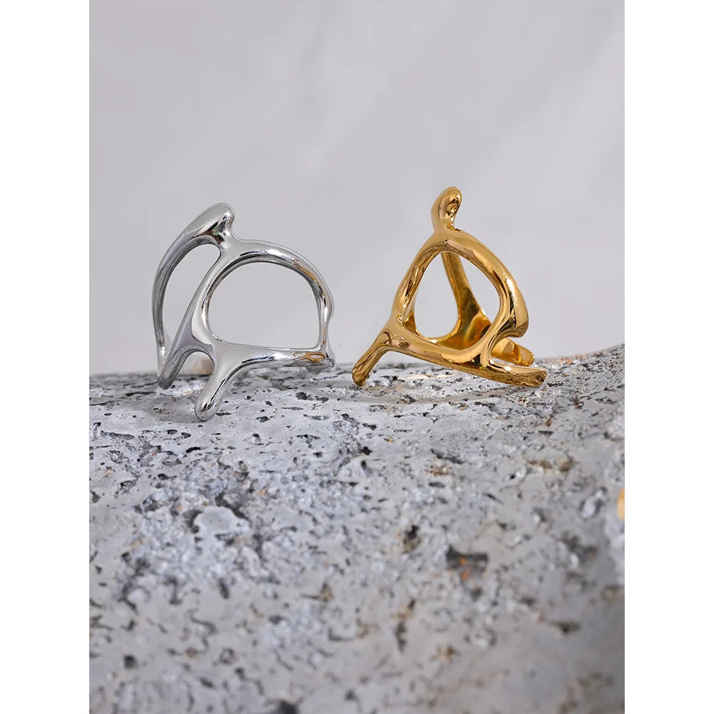Modern Art Open Cuff Ring