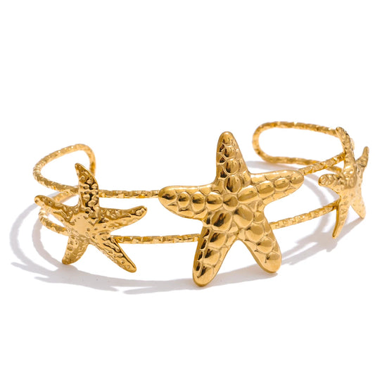 Sun & Star Bangle Bracelet