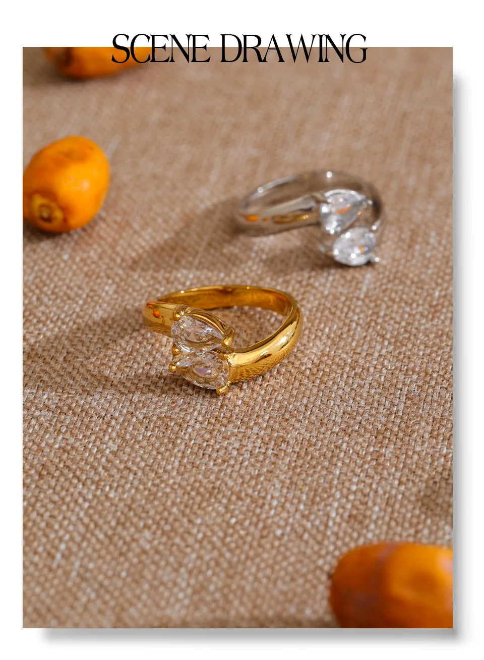 Double Crystal Ring