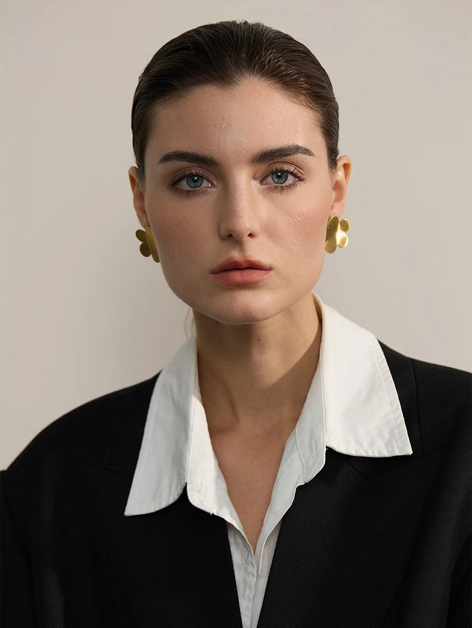 Gold Flower Earrings