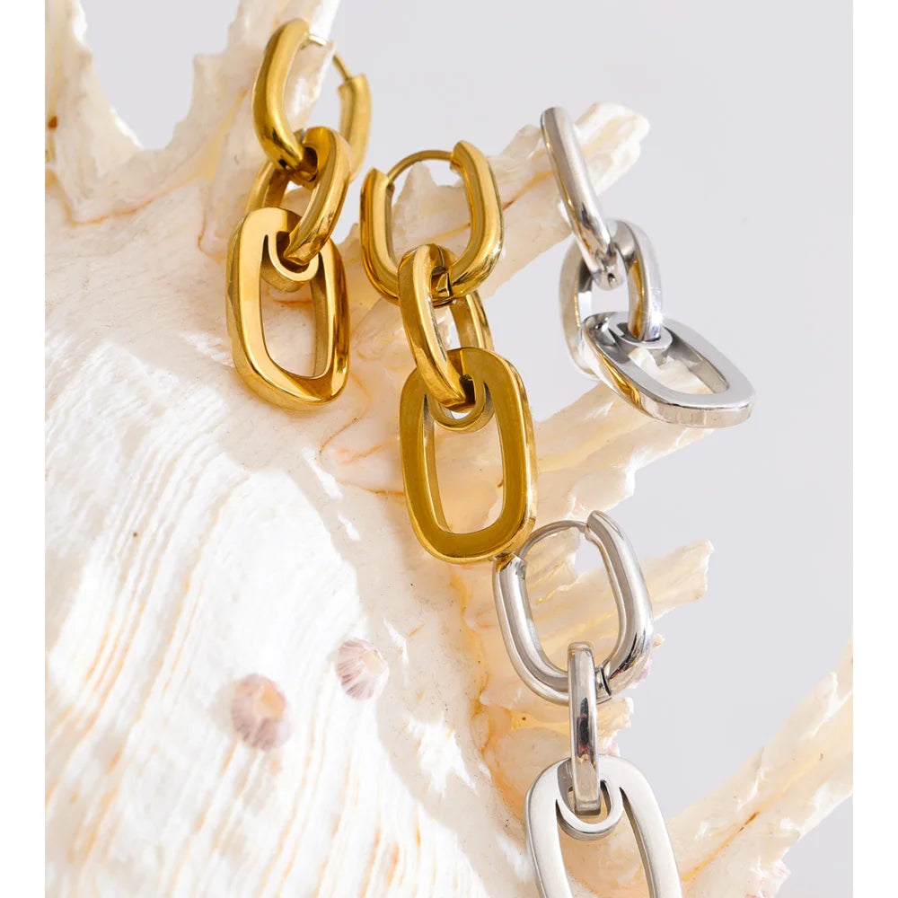 Modern Link Earrings