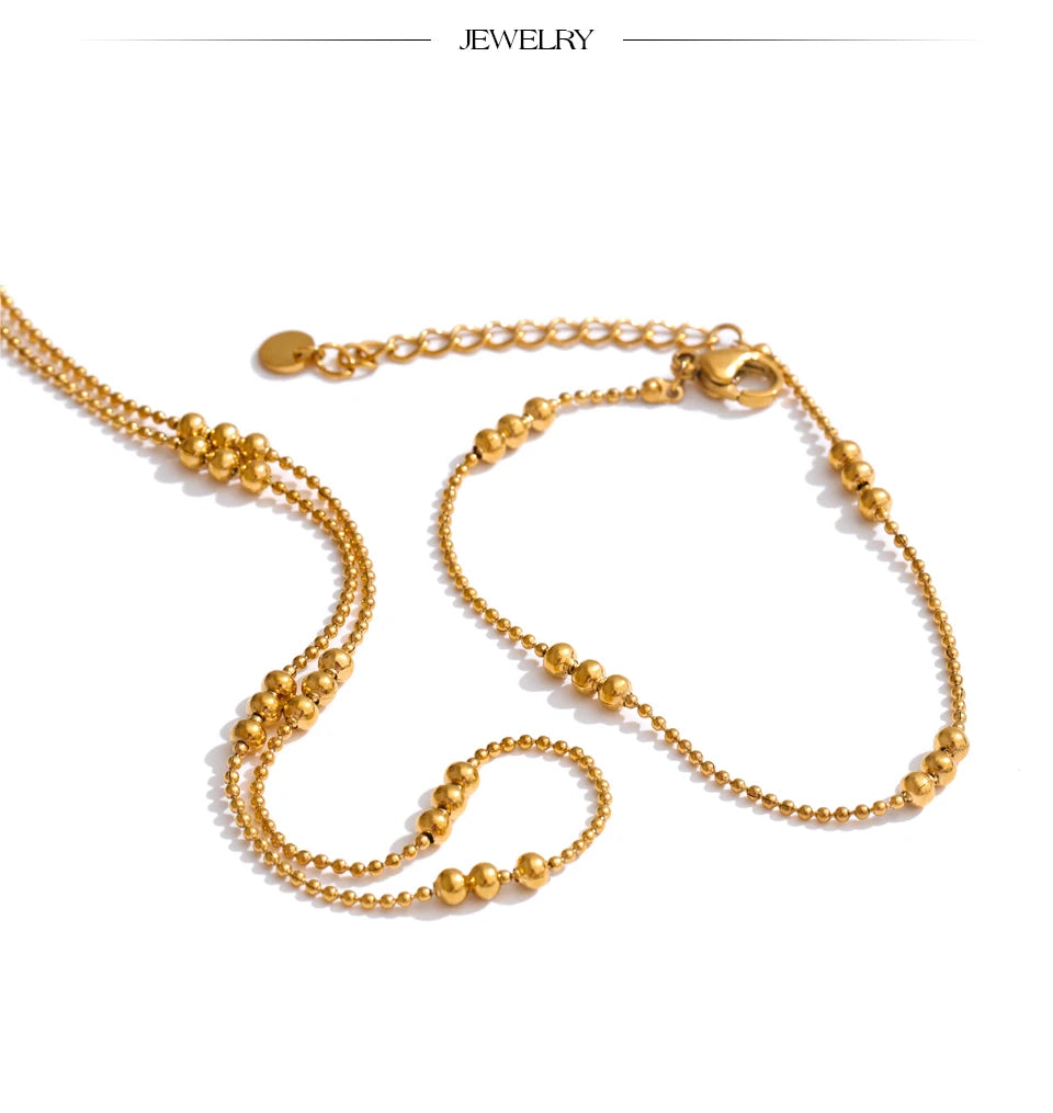 Delicate Gold Chain & Bracelet Set