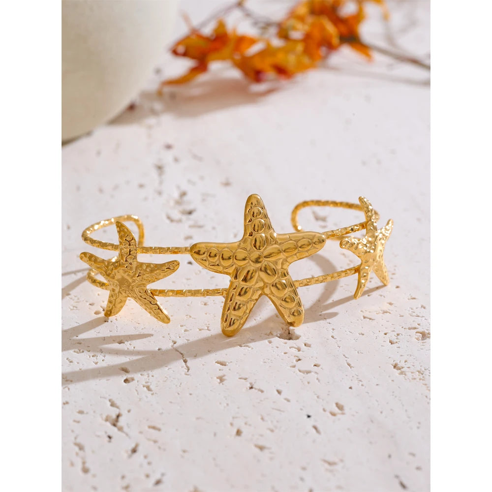 Sun & Star Bangle Bracelet