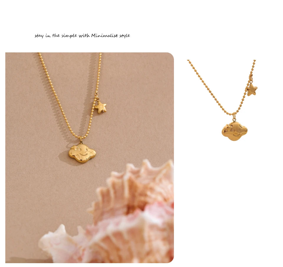 Cloud & Star Necklace