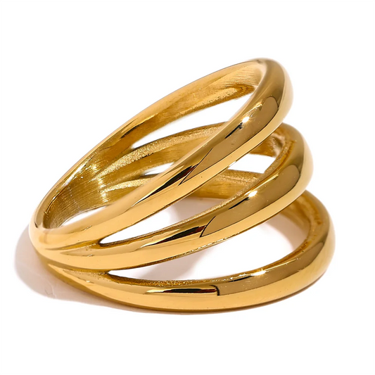 Elegant Geometric Gold Ring