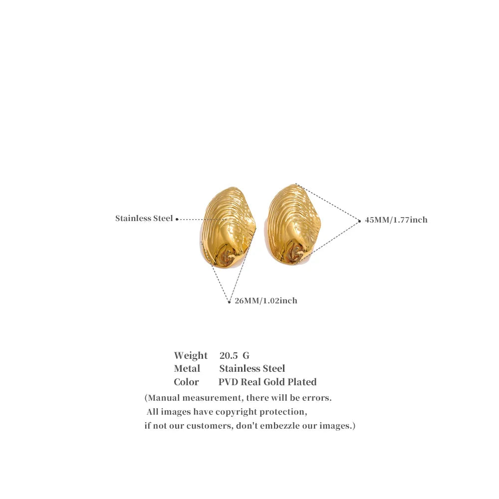 Golden Shell Studs