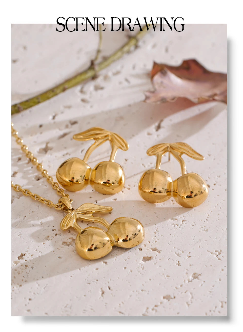 Cherry Charm Jewelry Set