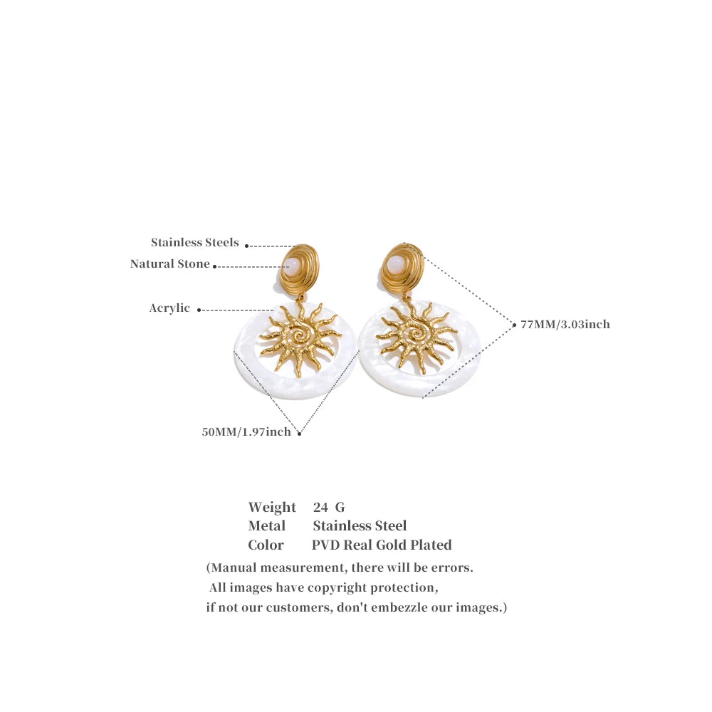 Sun & Pearl Earrings