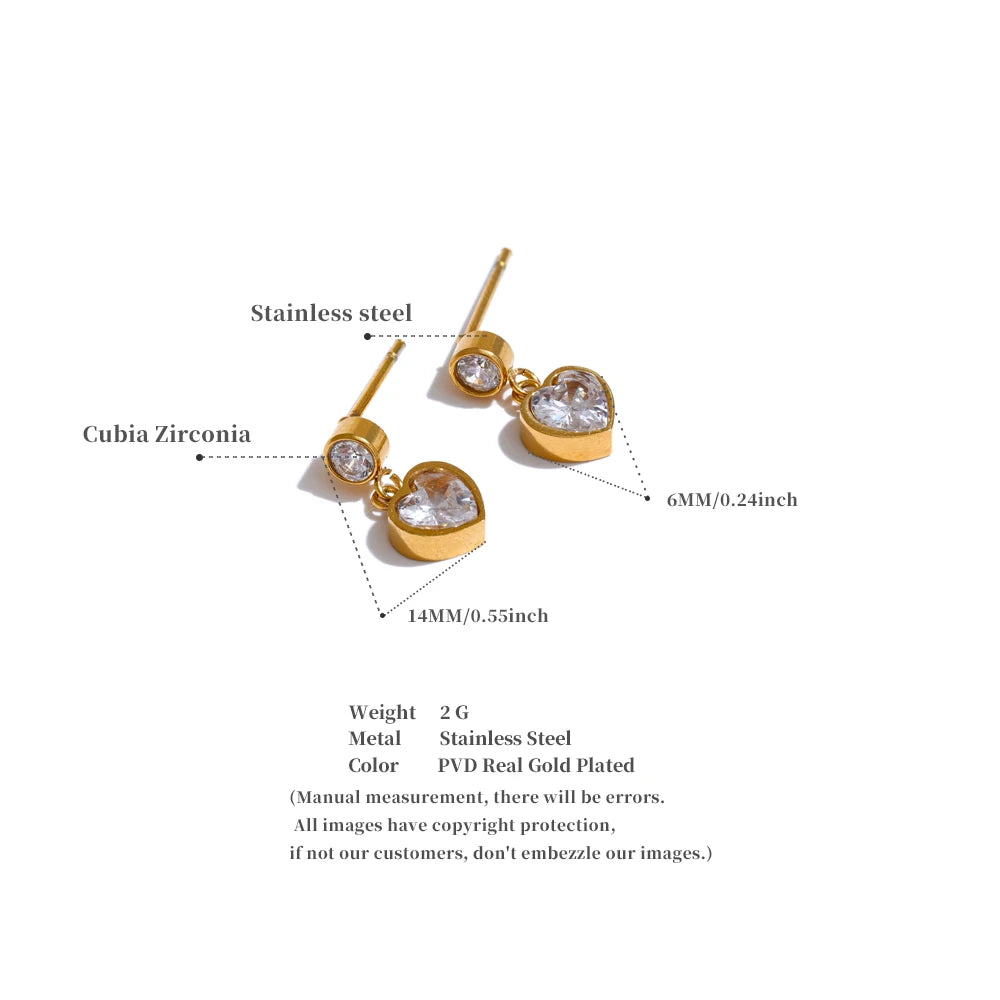 Crystal Heart Earrings