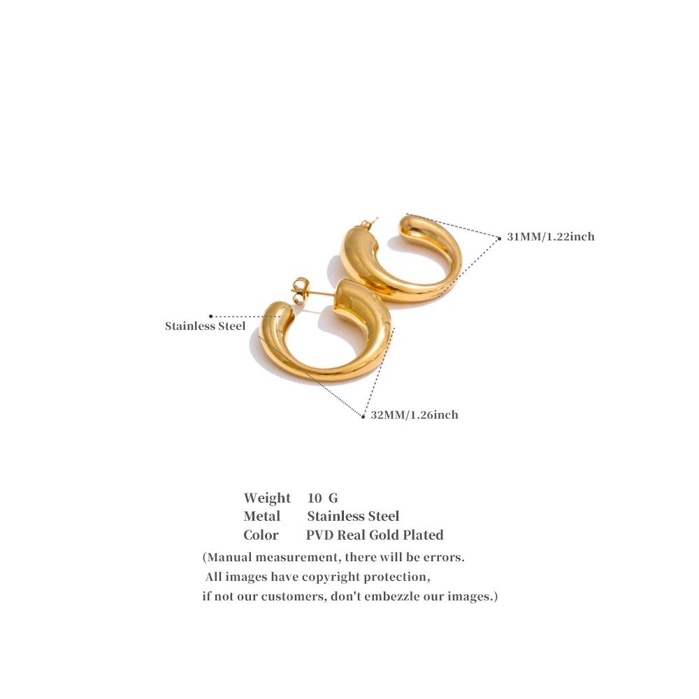 Open Crescent Hoops