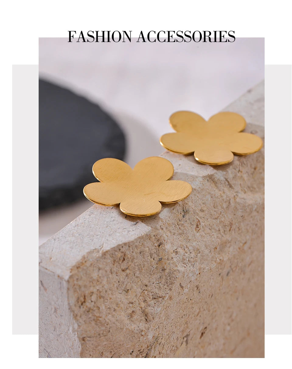 Gold Flower Earrings