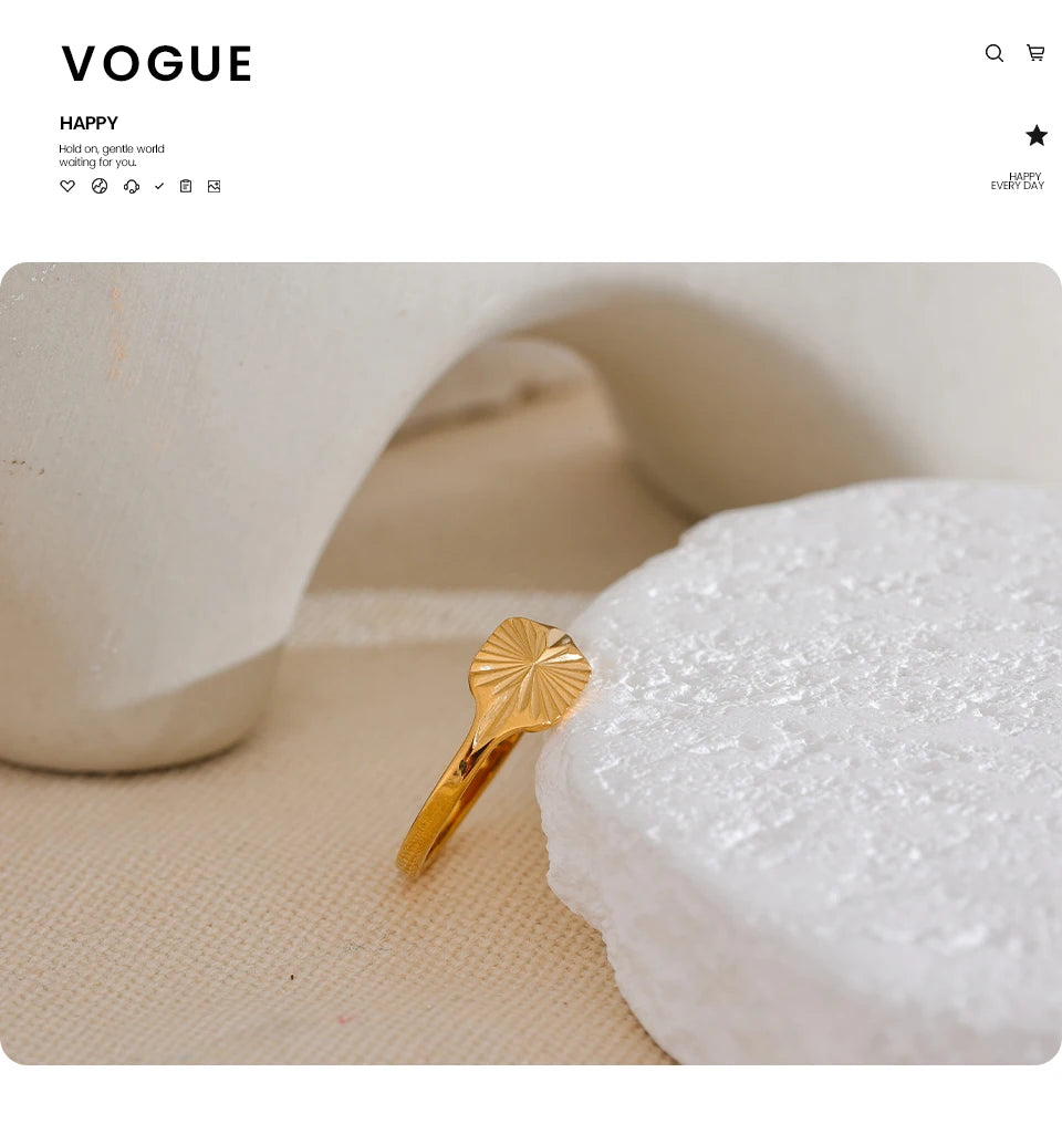 Minimalist Sunburst Signet Ring