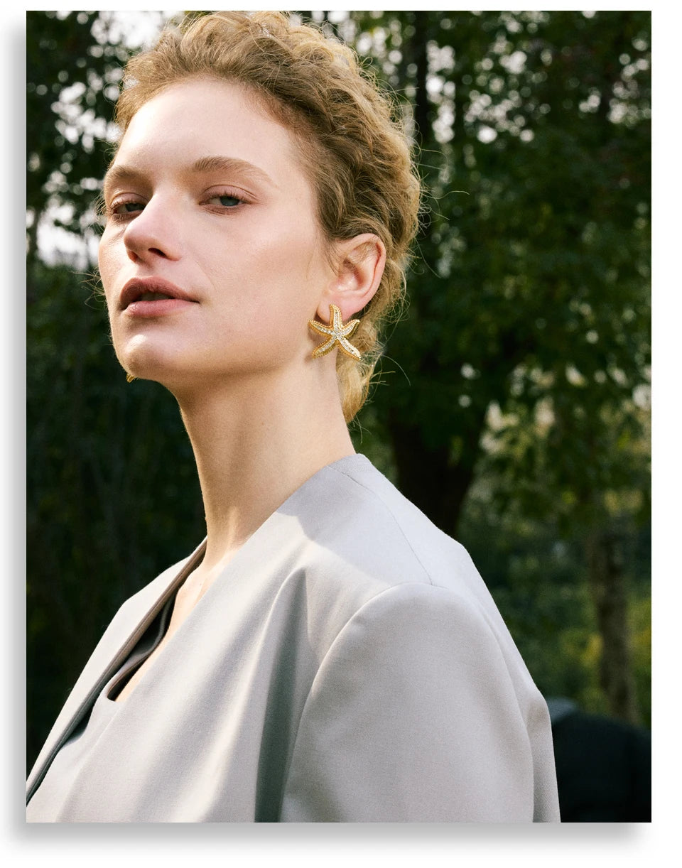 Pearl Star Earrings