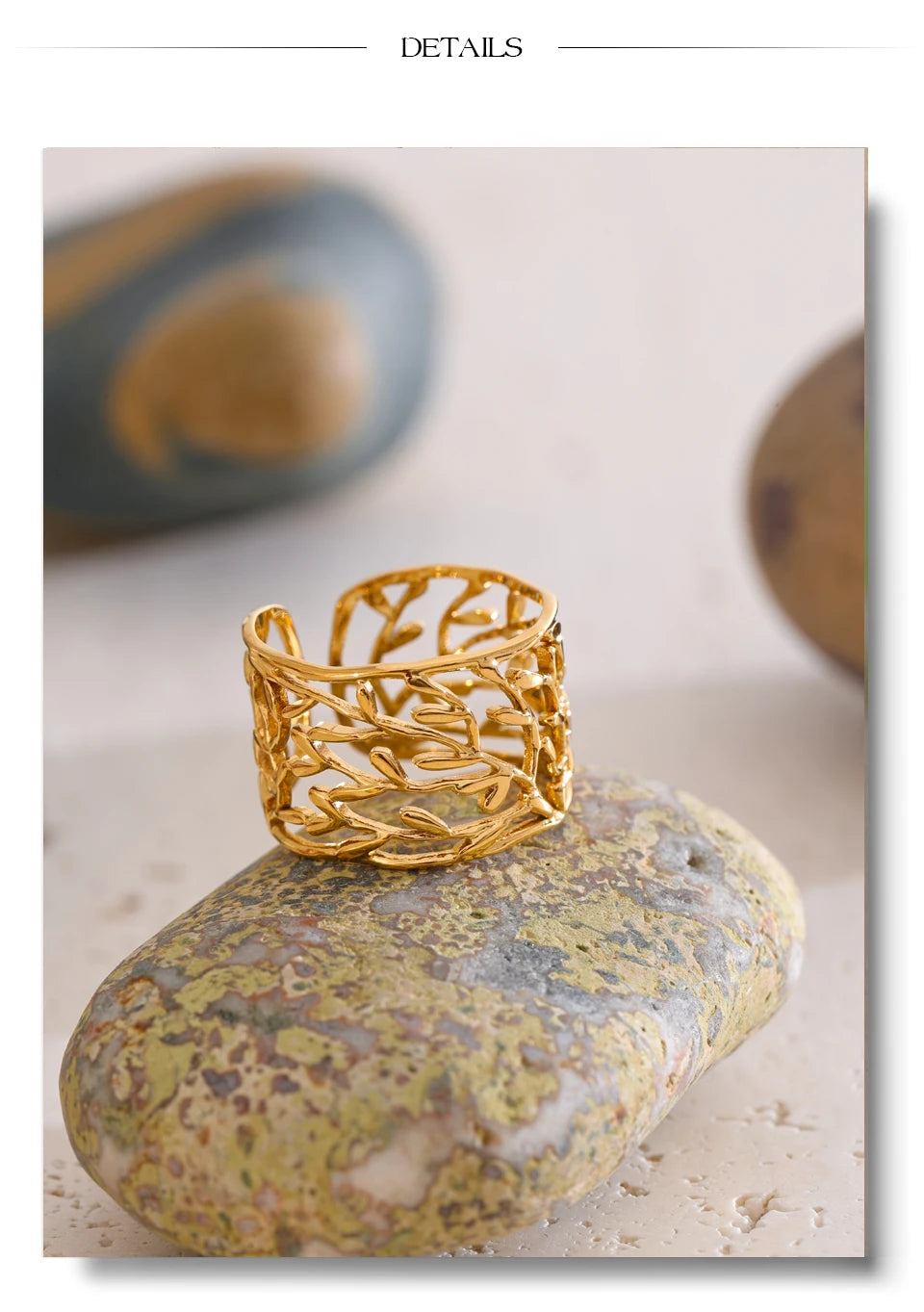 Golden Lace Statement Ring