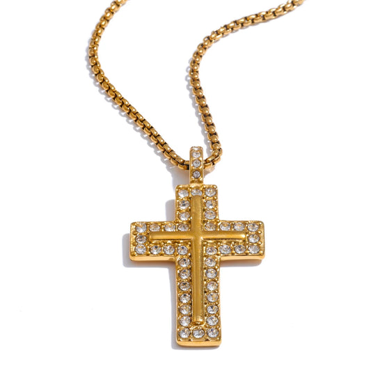 Dazzling CZ Cross Pendant