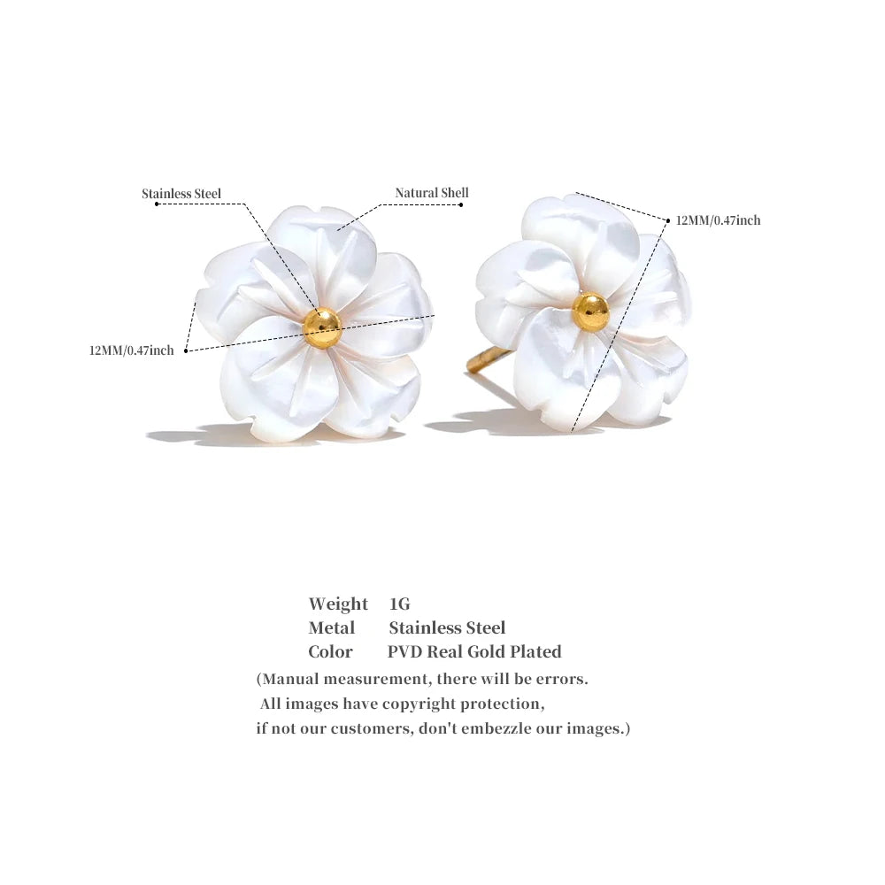 White Blossom Studs