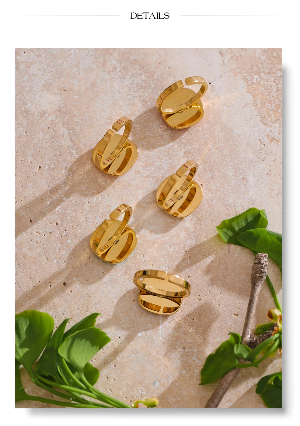 Pastel Stone Ring Set