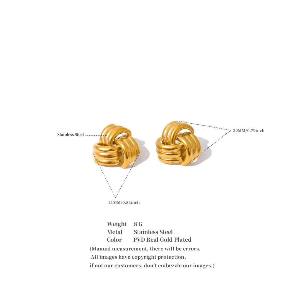 Sculpted Knot Studs