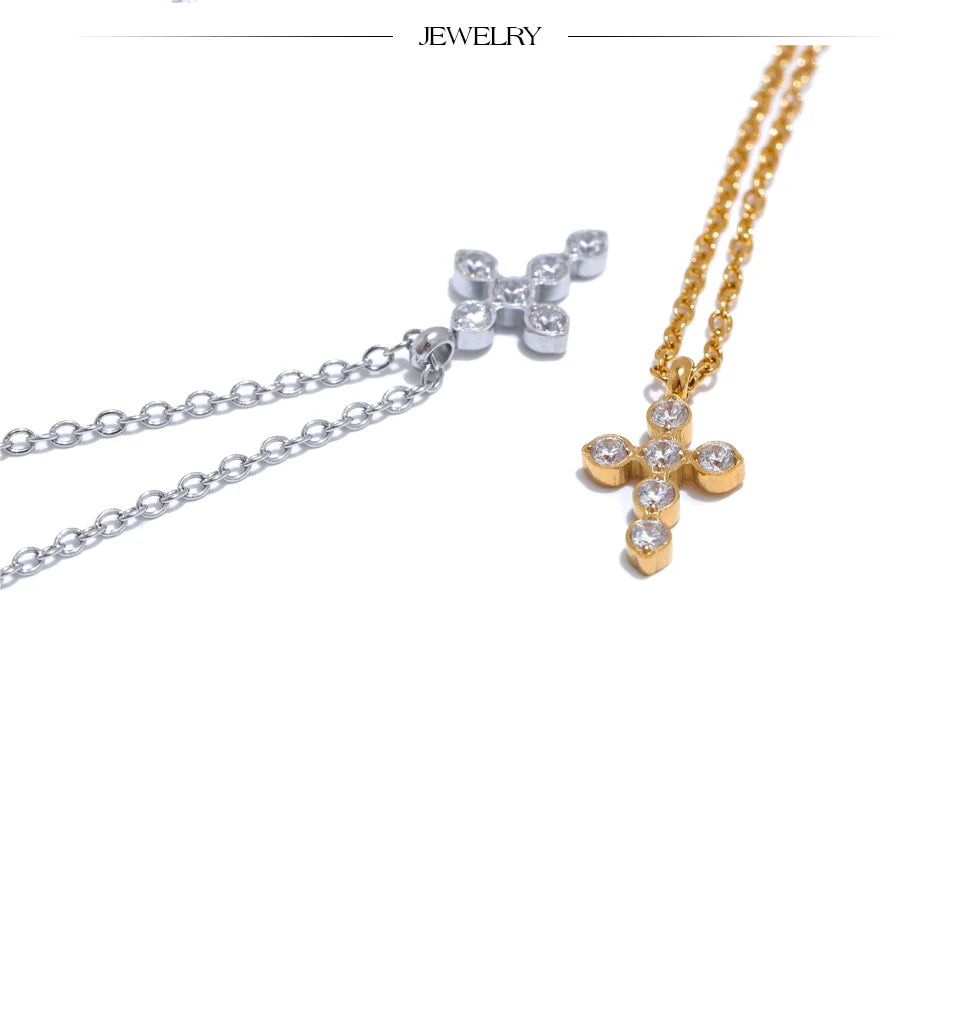 Crystal Cross Necklace