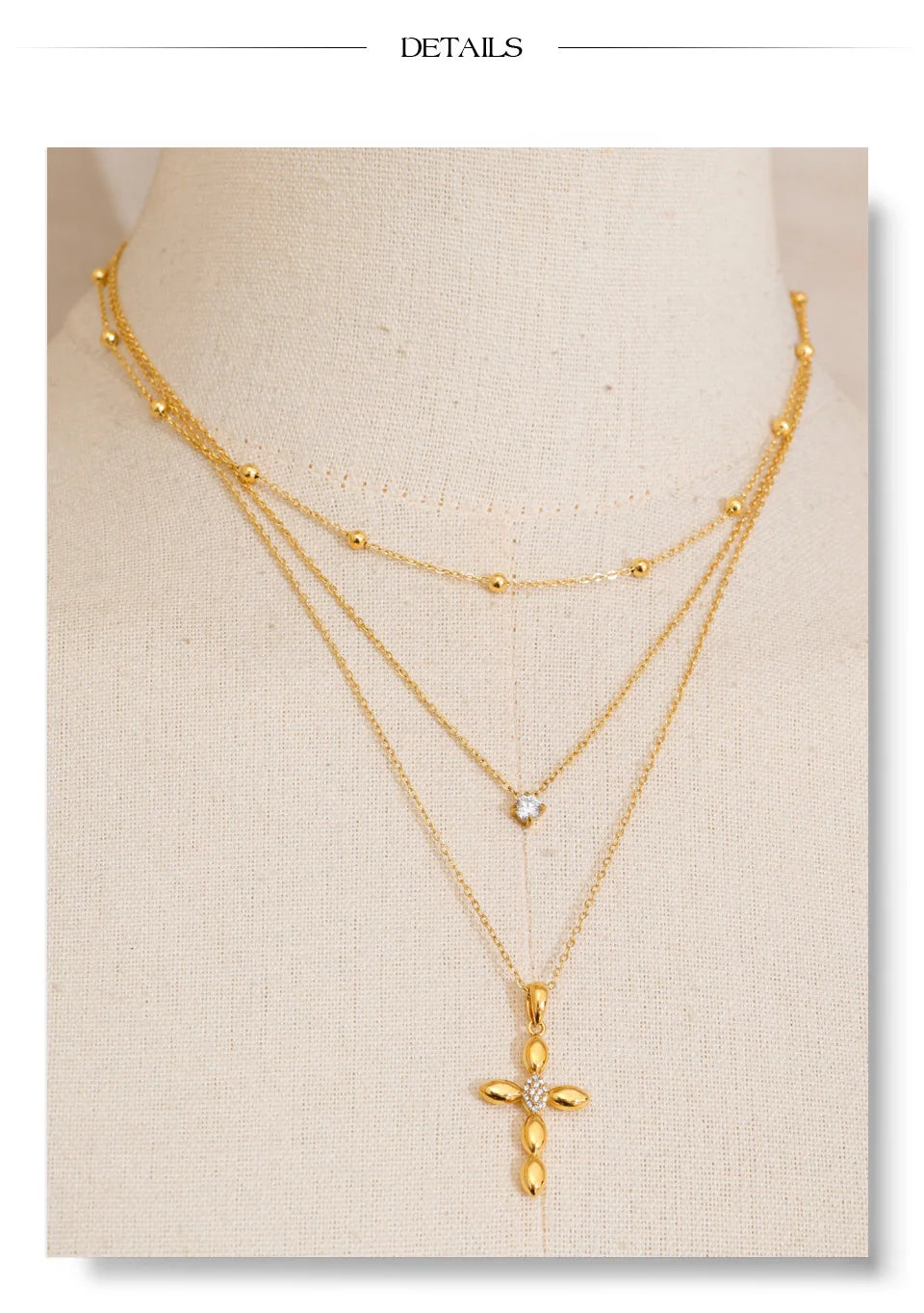 Layered Cross Necklace