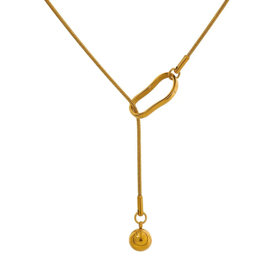 Minimal Drop Y Necklace