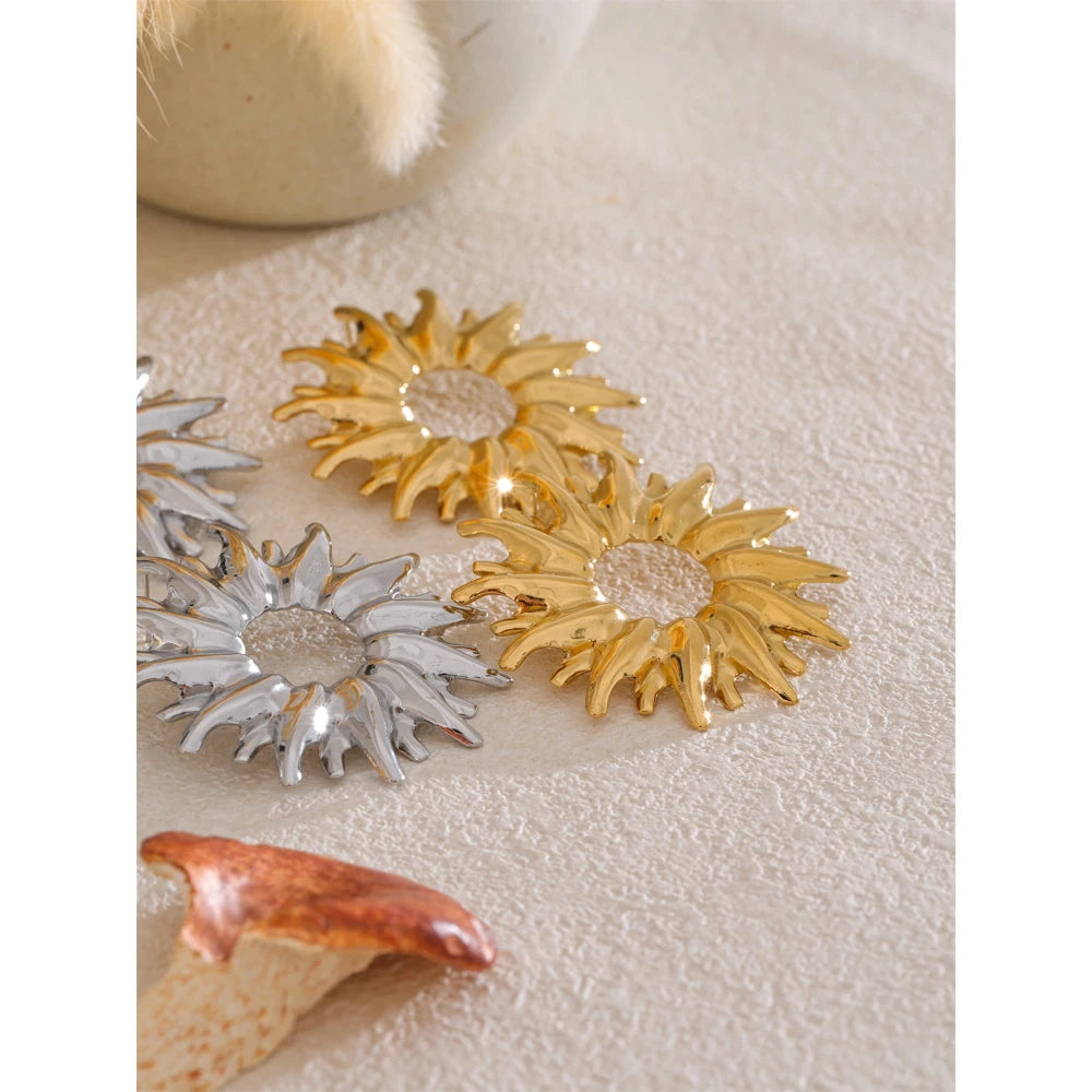 Golden Sunburst Earrings