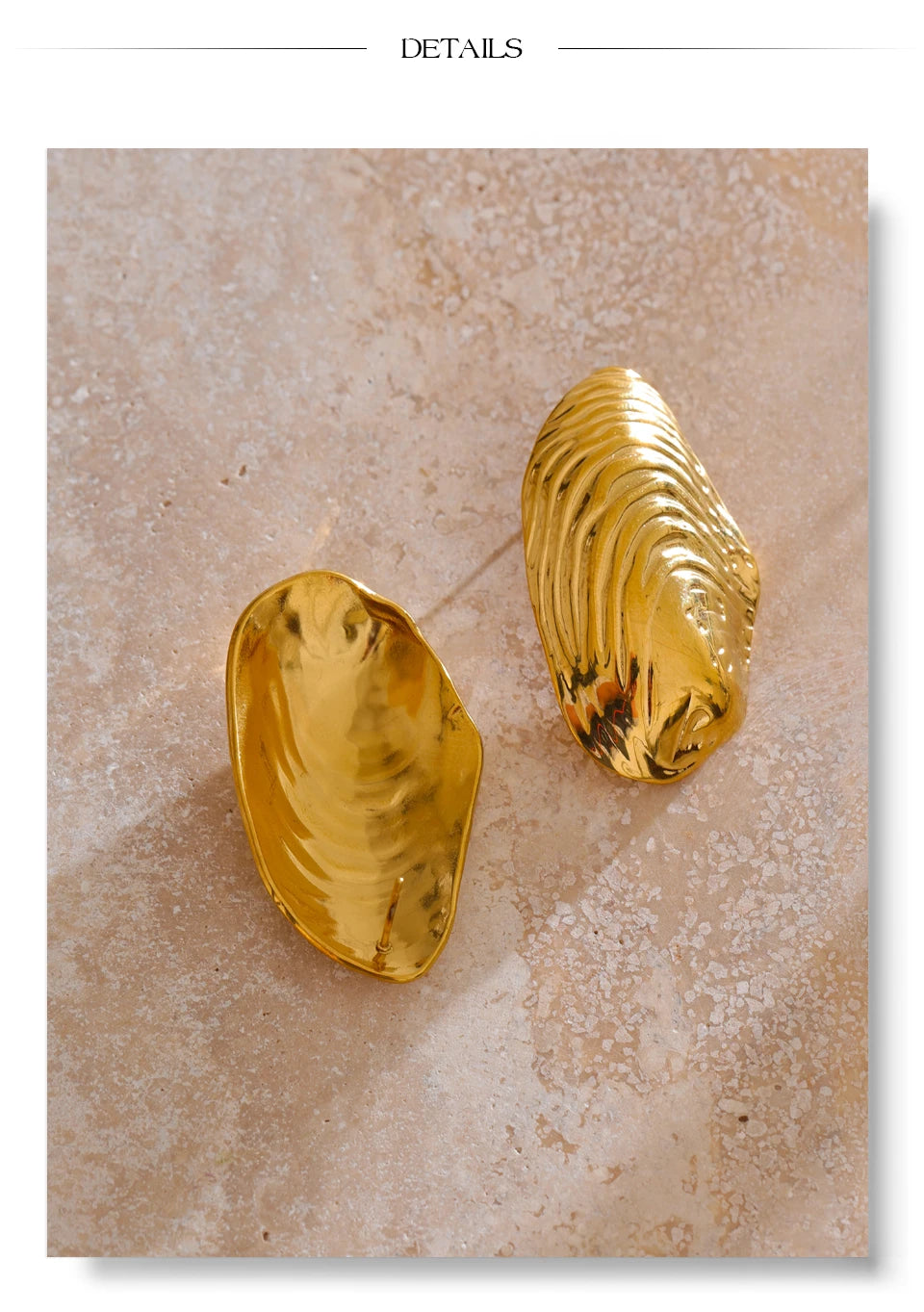 Golden Shell Studs