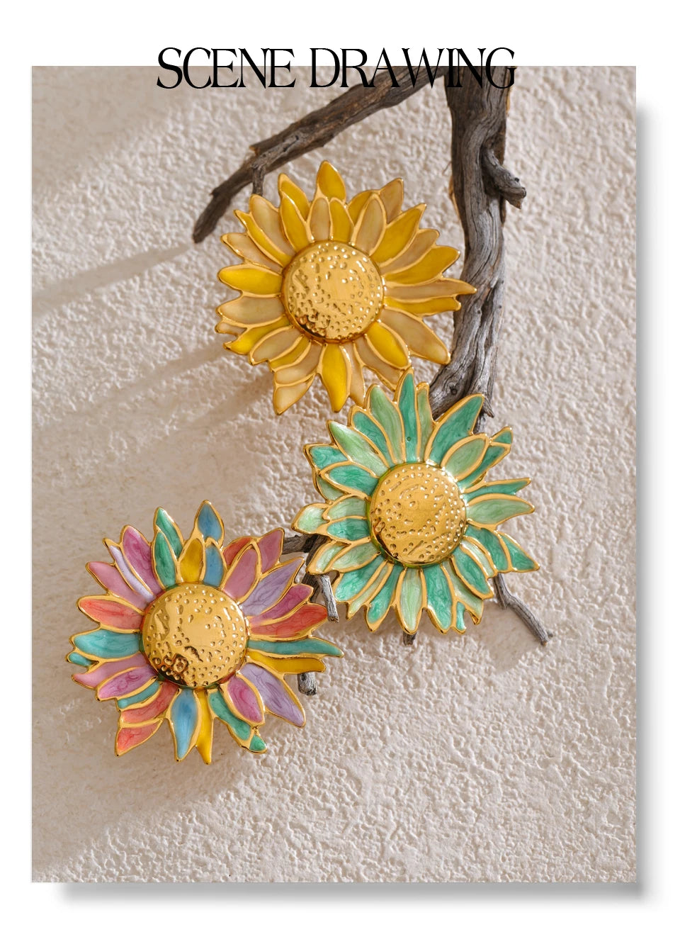 Colorful Flower Pins