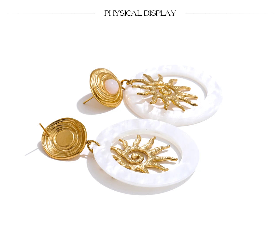 Sun & Pearl Earrings