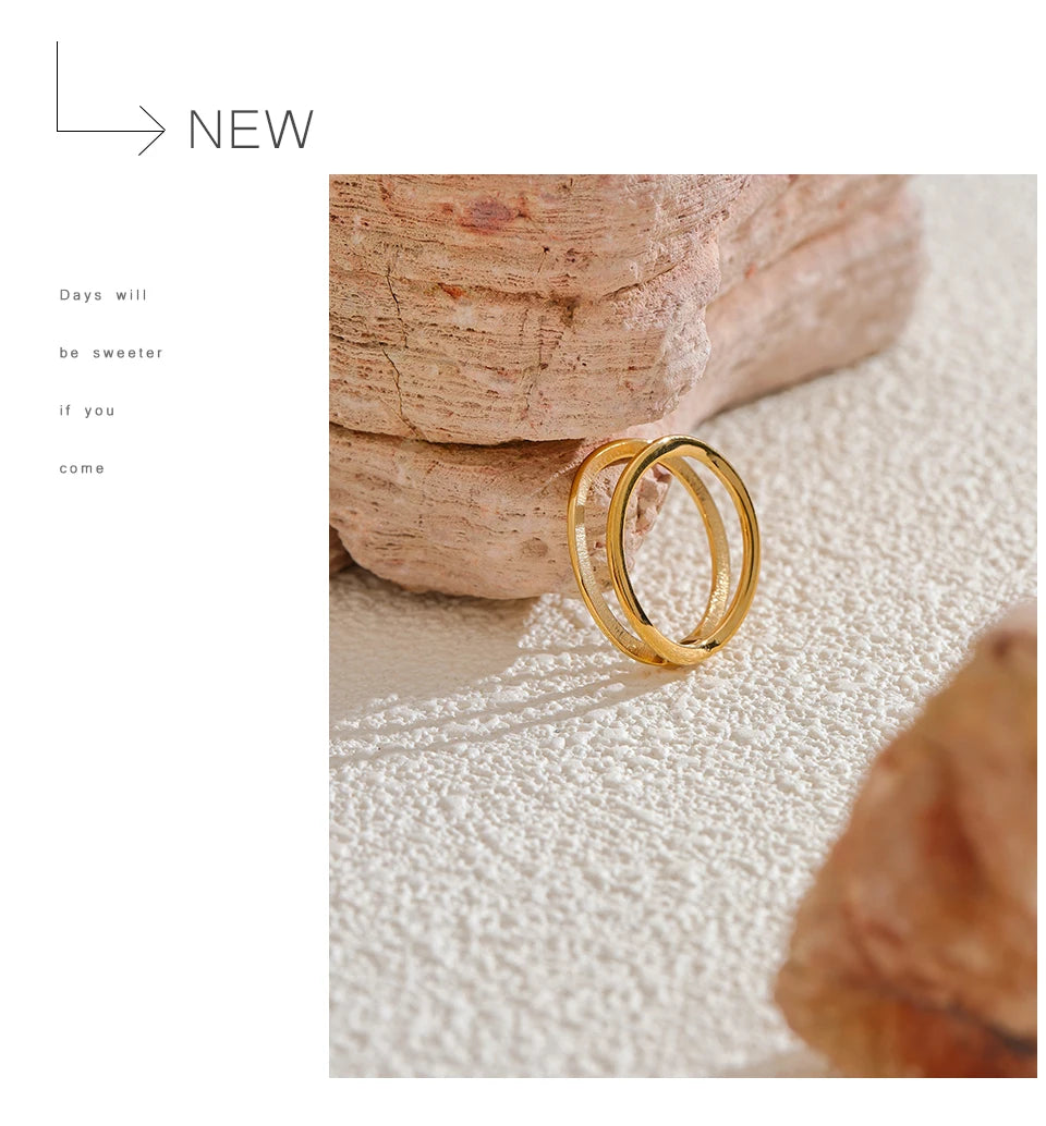 Double-Line Oval Ring