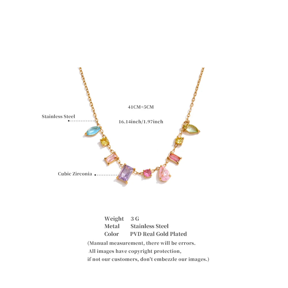 Rainbow Gemstone Necklace