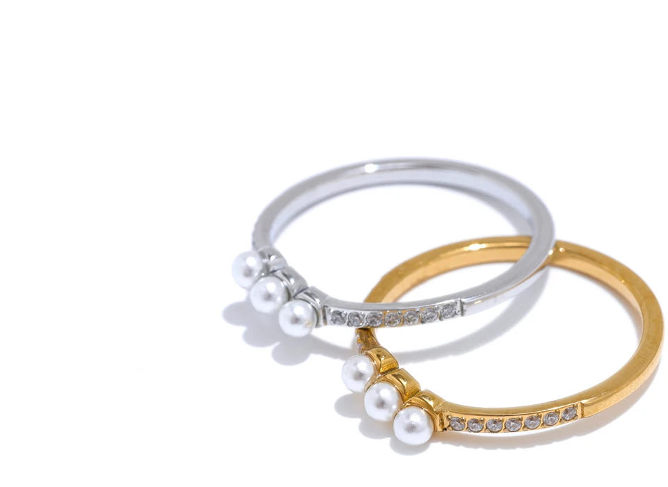 Pearl Crystal Ring