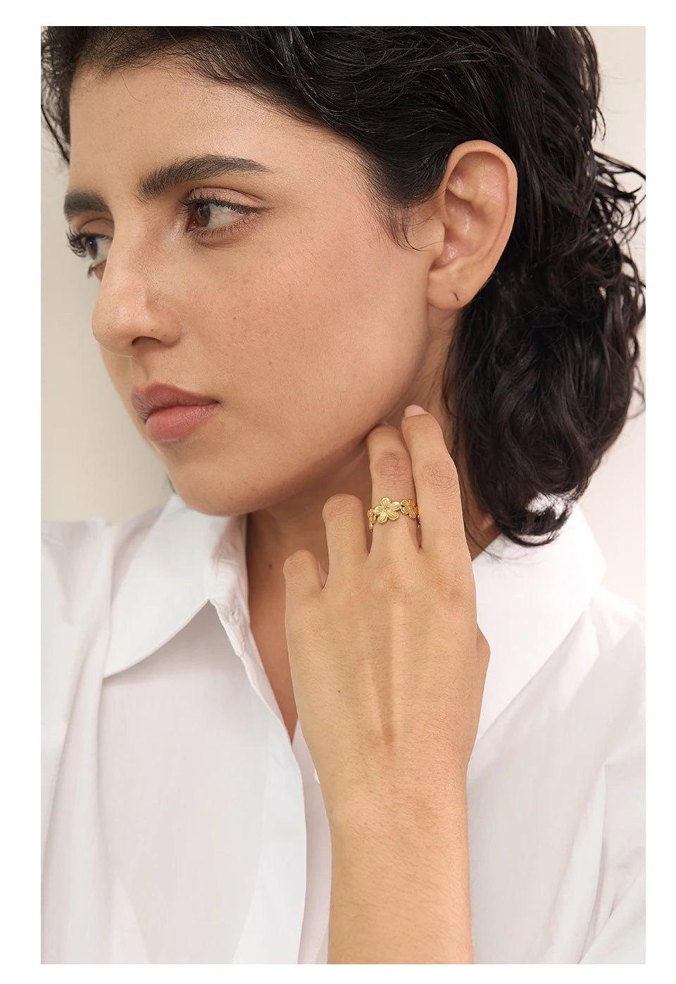 Textured Floral Ring