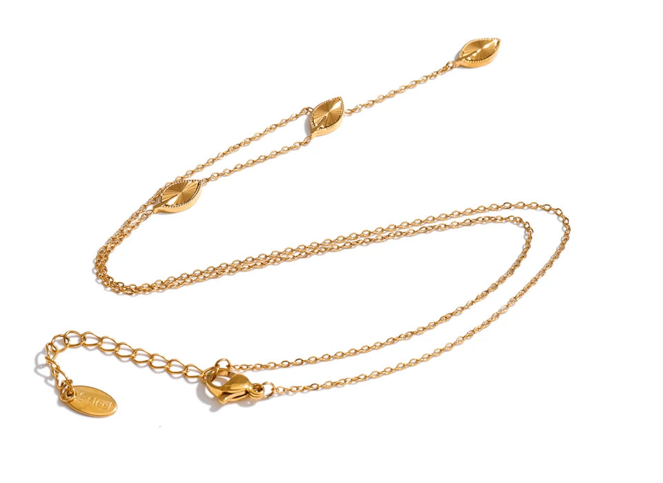 Golden Drop Lariat Necklace