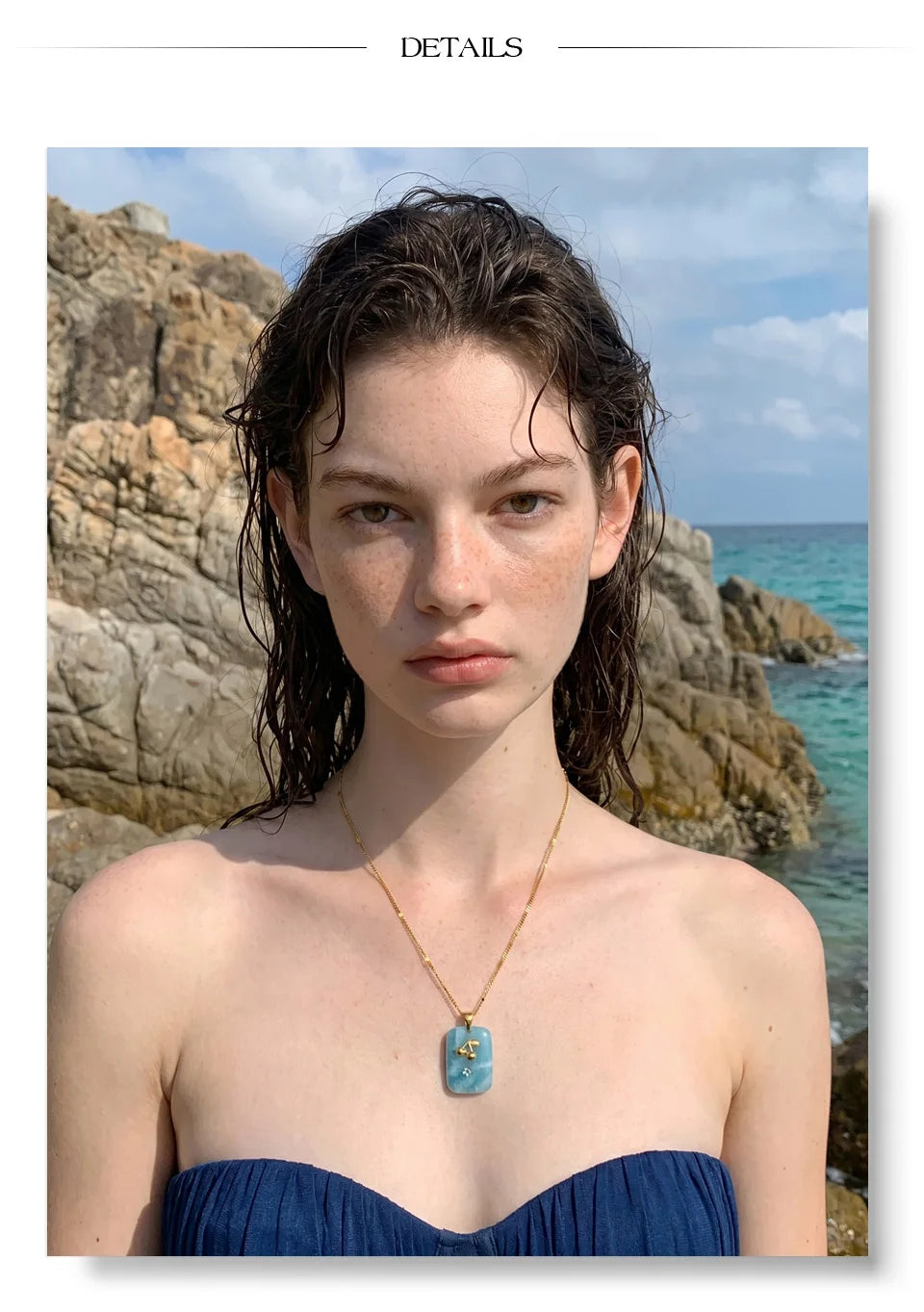 Pastel Stone Charm Necklace Set