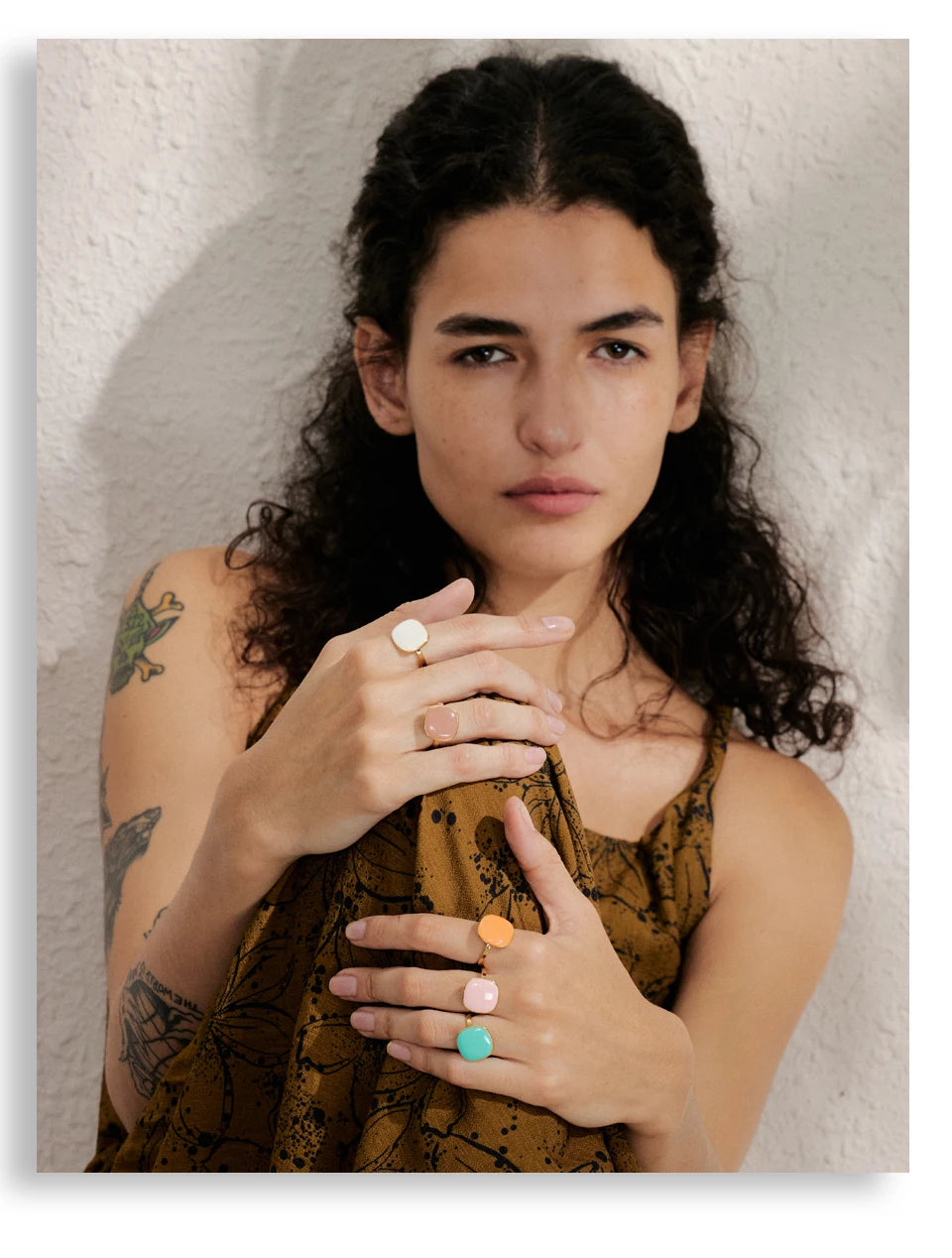 Pastel Stone Ring Set