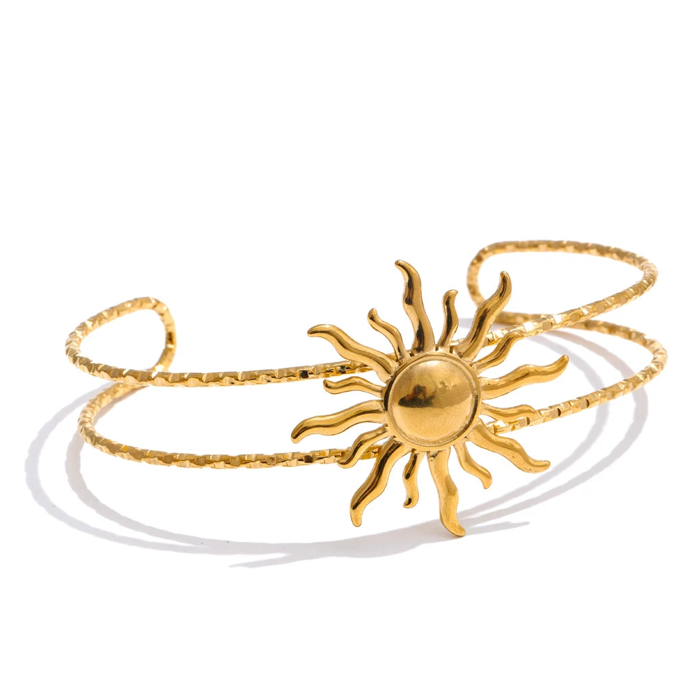 Sun & Star Bangle Bracelet