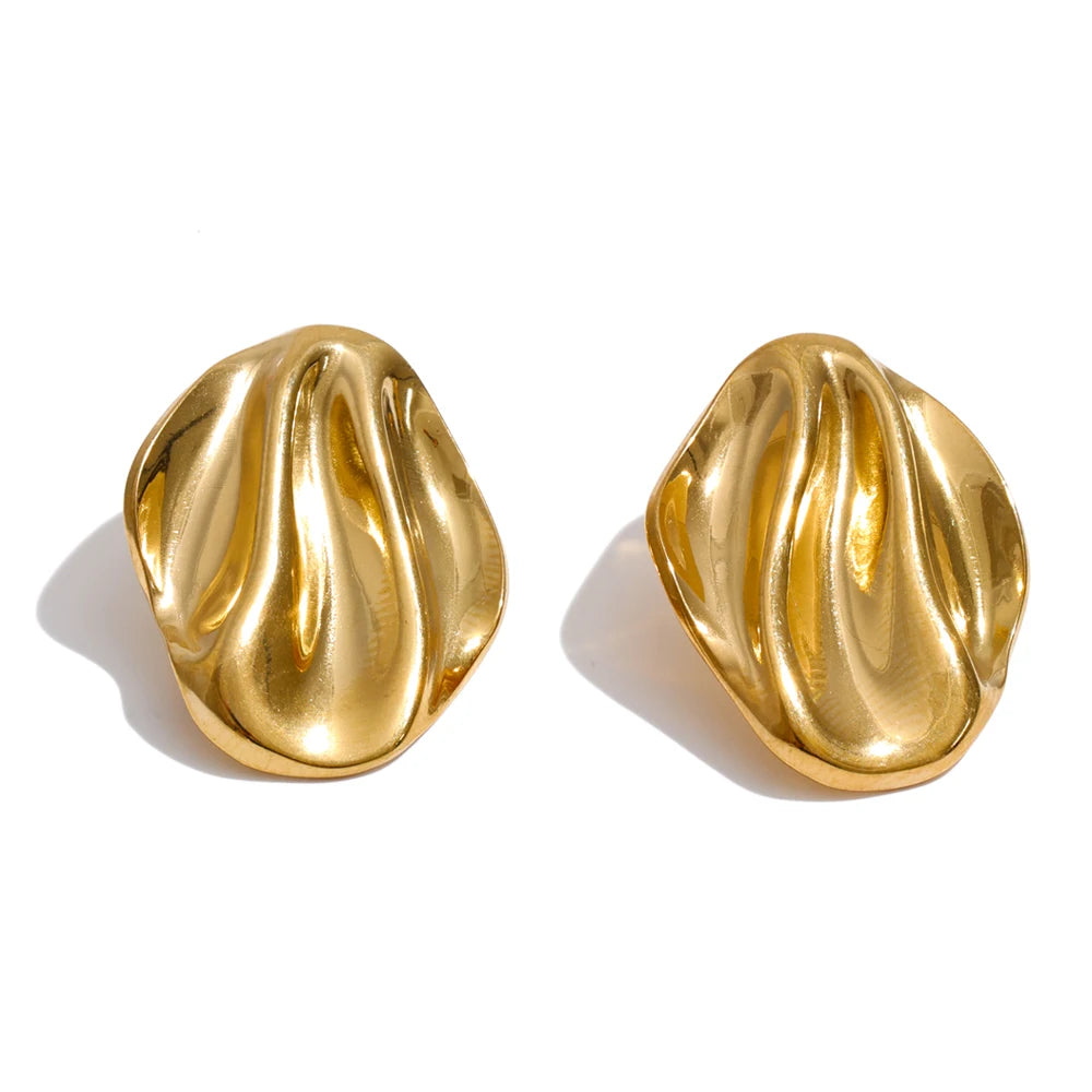 Sculpted Gold Earrings