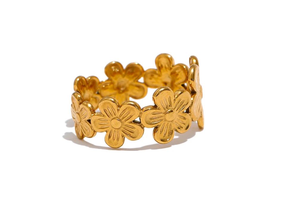 Textured Floral Ring