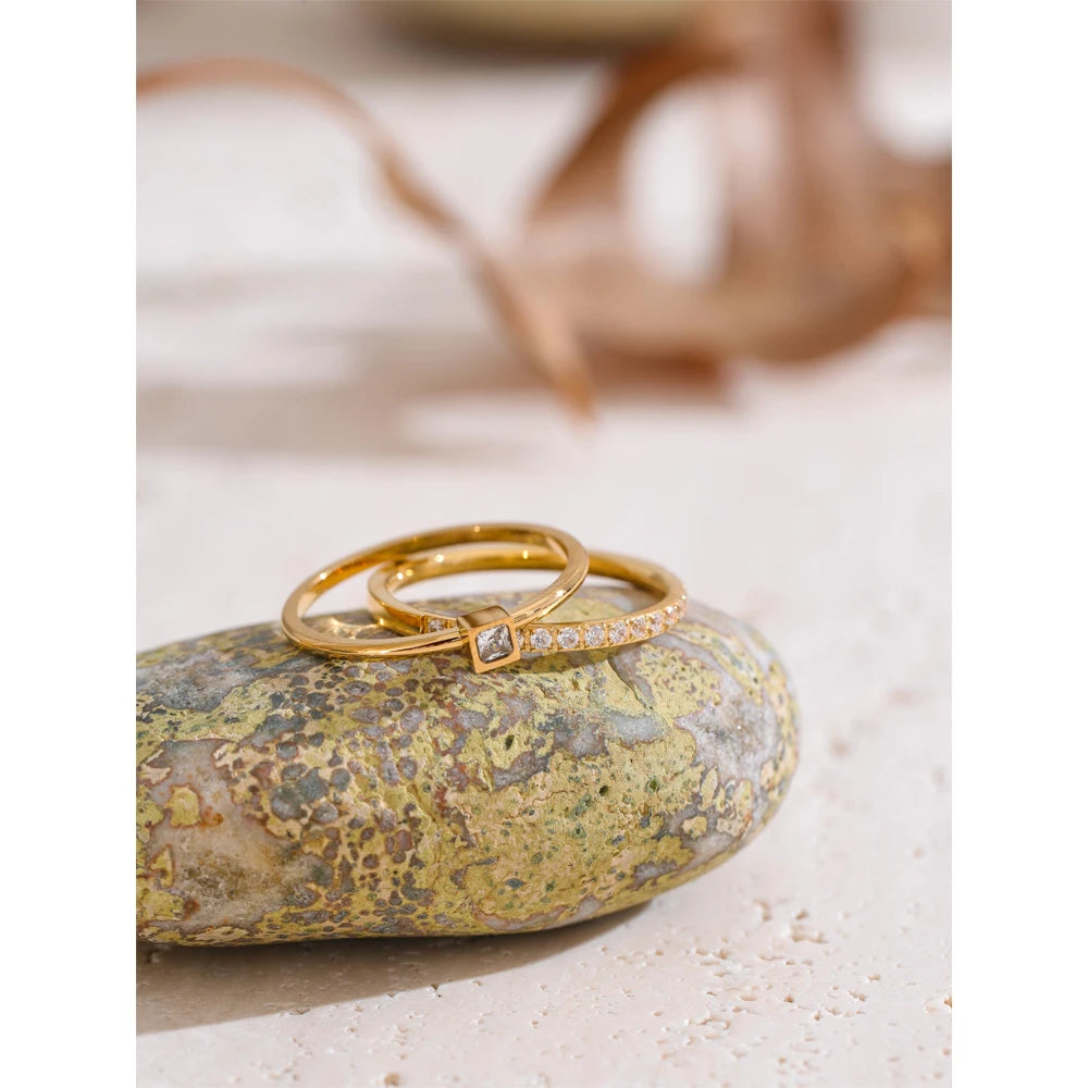 Pavé Double-Band Ring