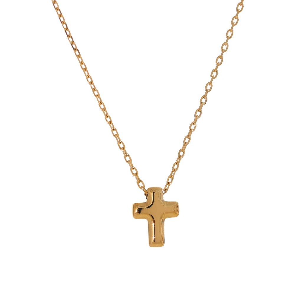 Minimal Cross Necklace