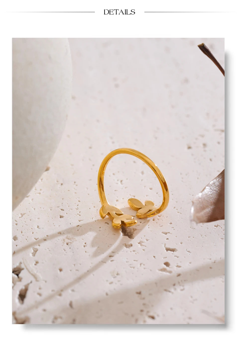 Double Clover Open Ring