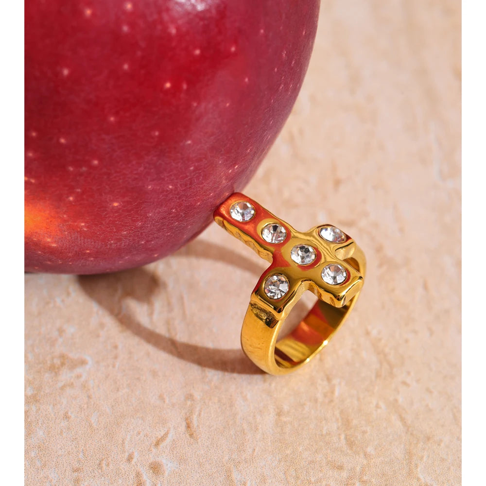 Pavé Cross Ring