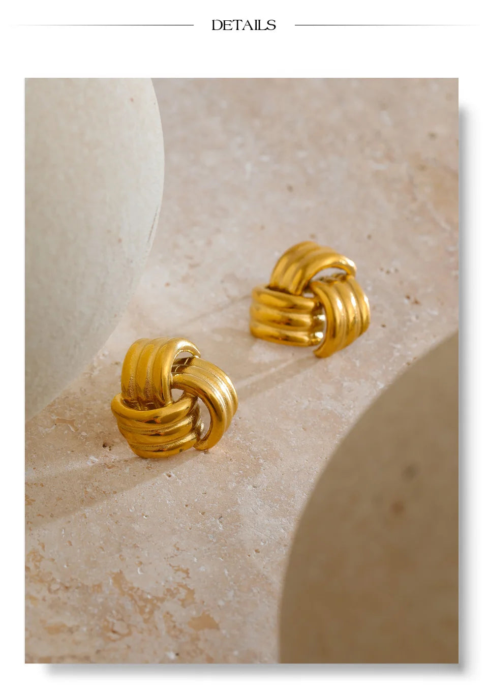 Sculpted Knot Studs