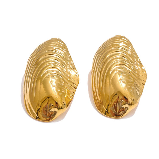 Golden Shell Studs