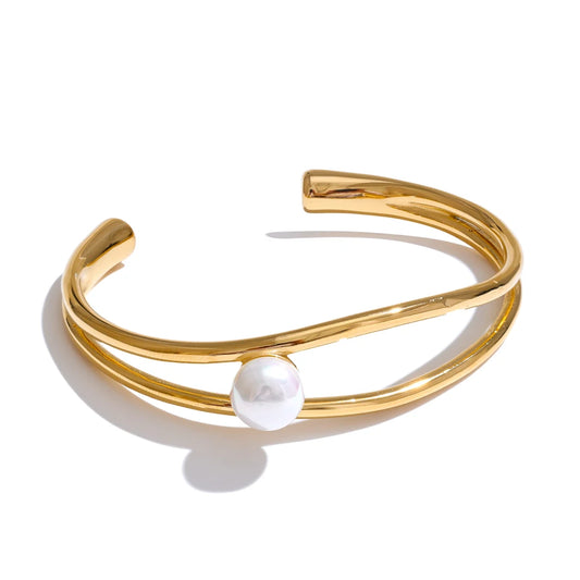 Pearl Glow Cuff Bracelet