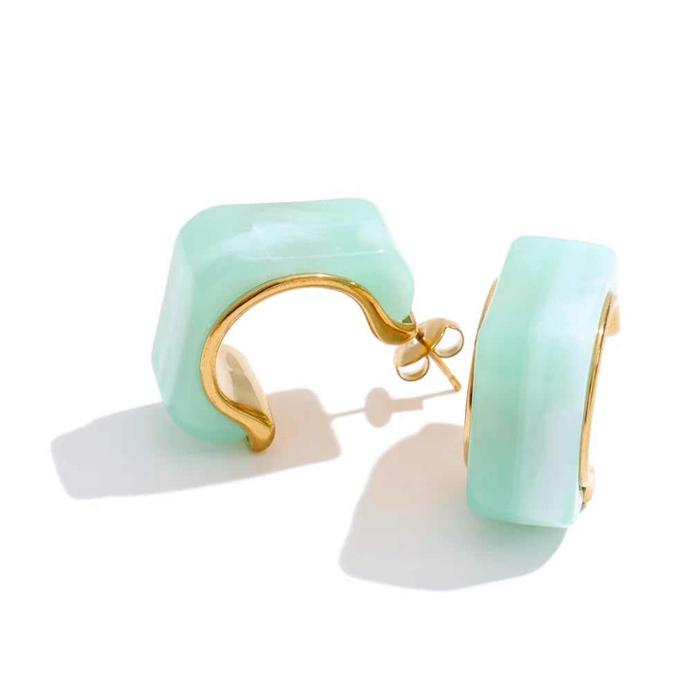 Fashionable Resin Hoops