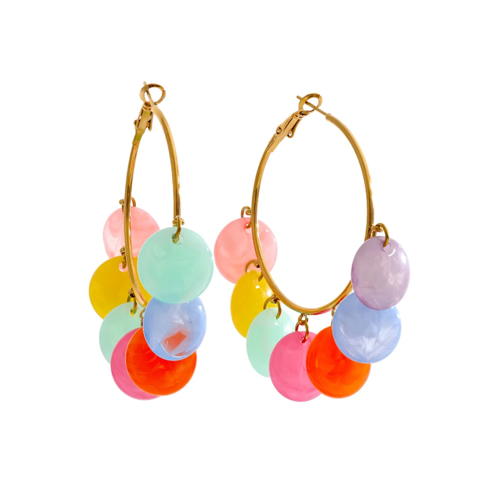 Confetti Hoop Earrings