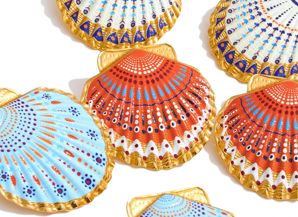 Coastal Shell Earrings Set