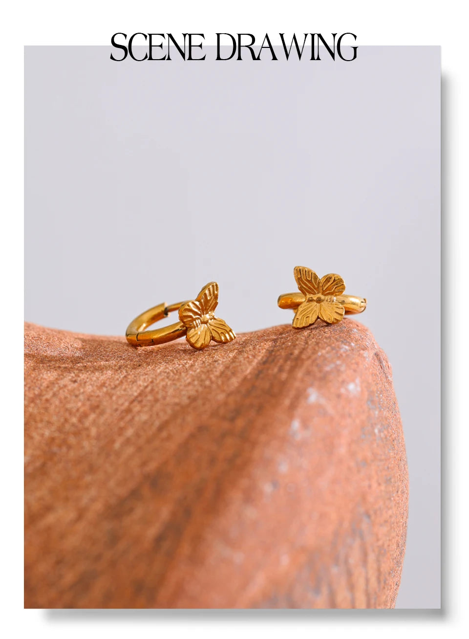 Butterfly Hoop Earrings